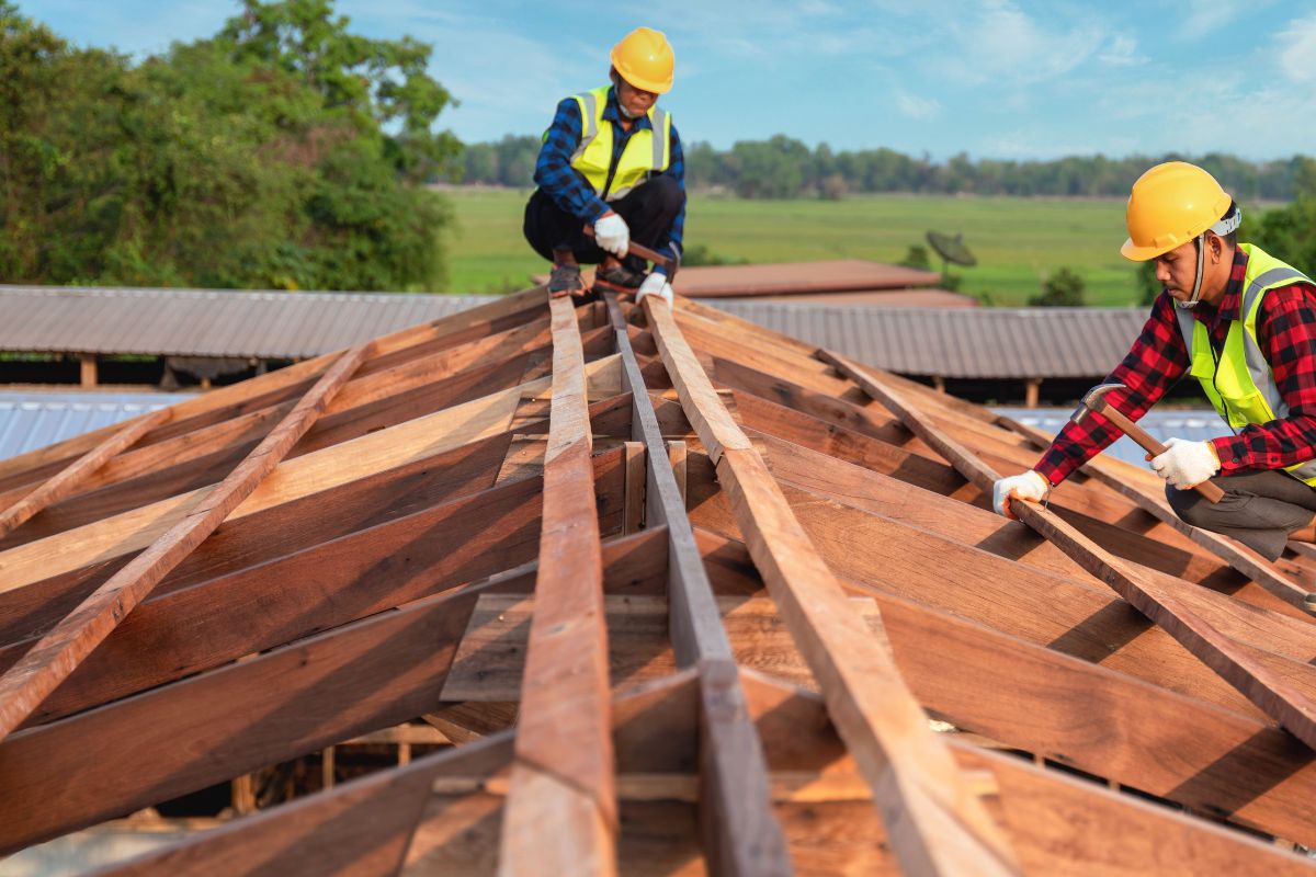 Roofing Contractors Doing A Roof Restoration Job In Perth Western Australia